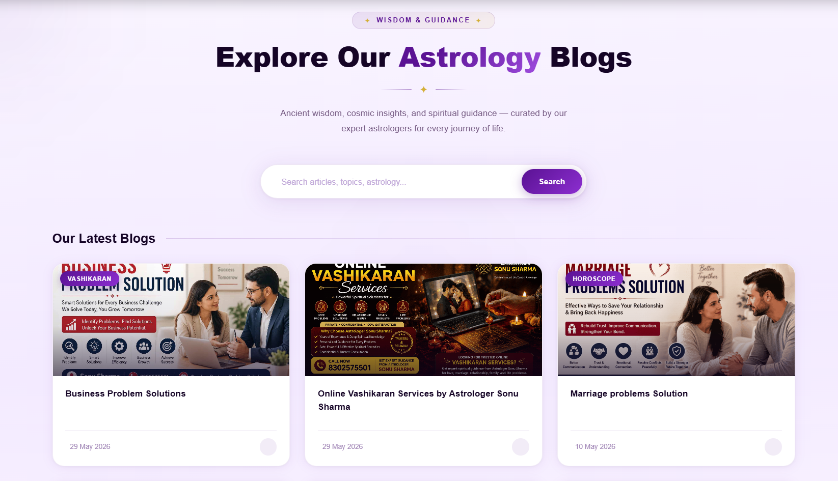Astrology Blog Listing