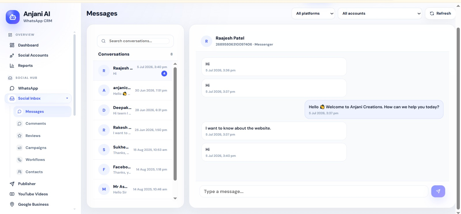 Unified Social Inbox