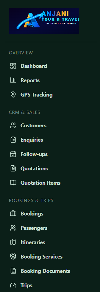 Complete Sidebar Navigation