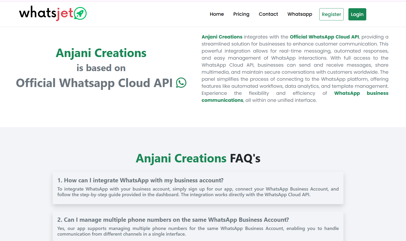 Official WhatsApp Cloud API Section
