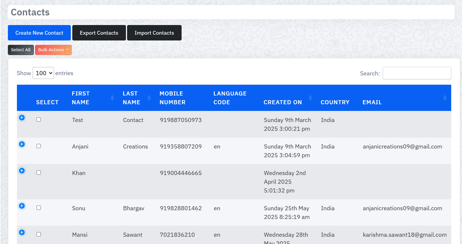 Contacts Management