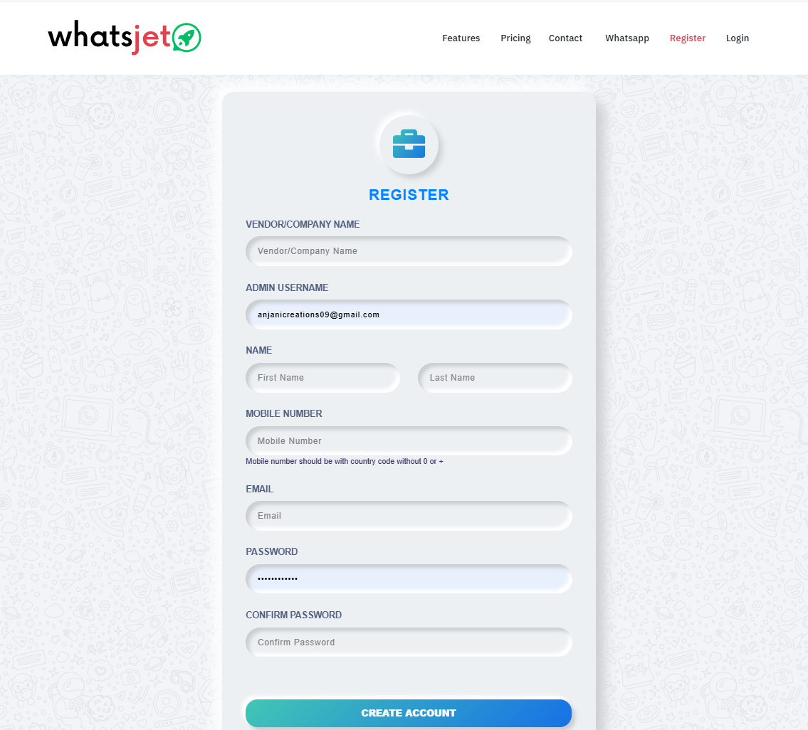 Register Page